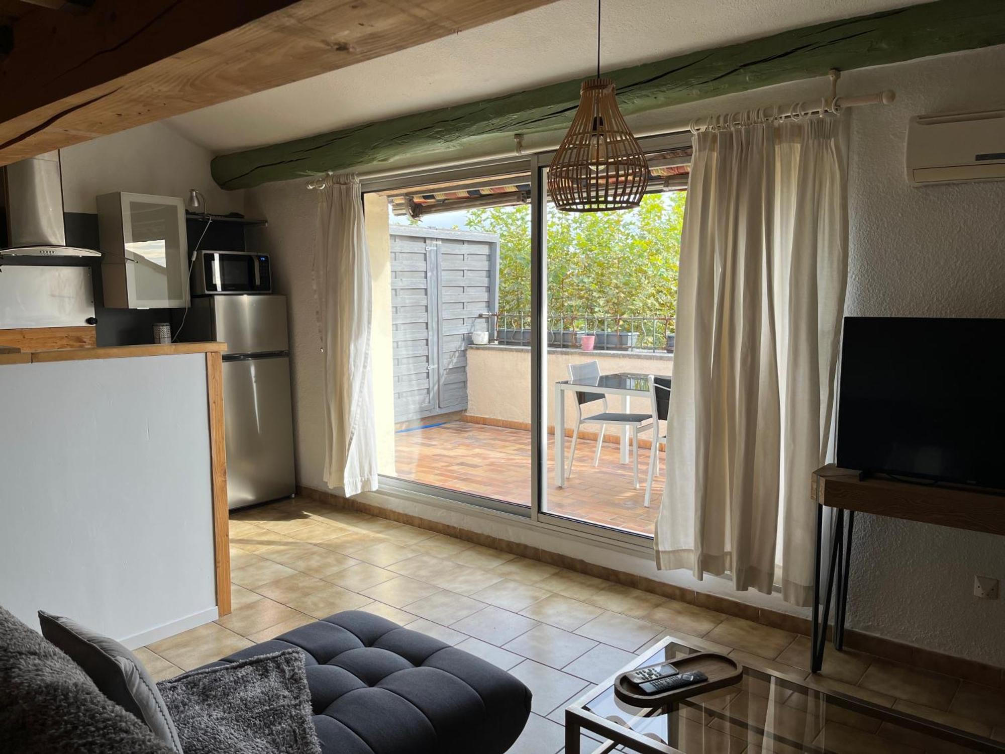Duplex Lumineux Sur Gde Terrasse, Balneo Double, Parking Prive, Clim, Local Velos Entraigues-sur-la-Sorgue المظهر الخارجي الصورة