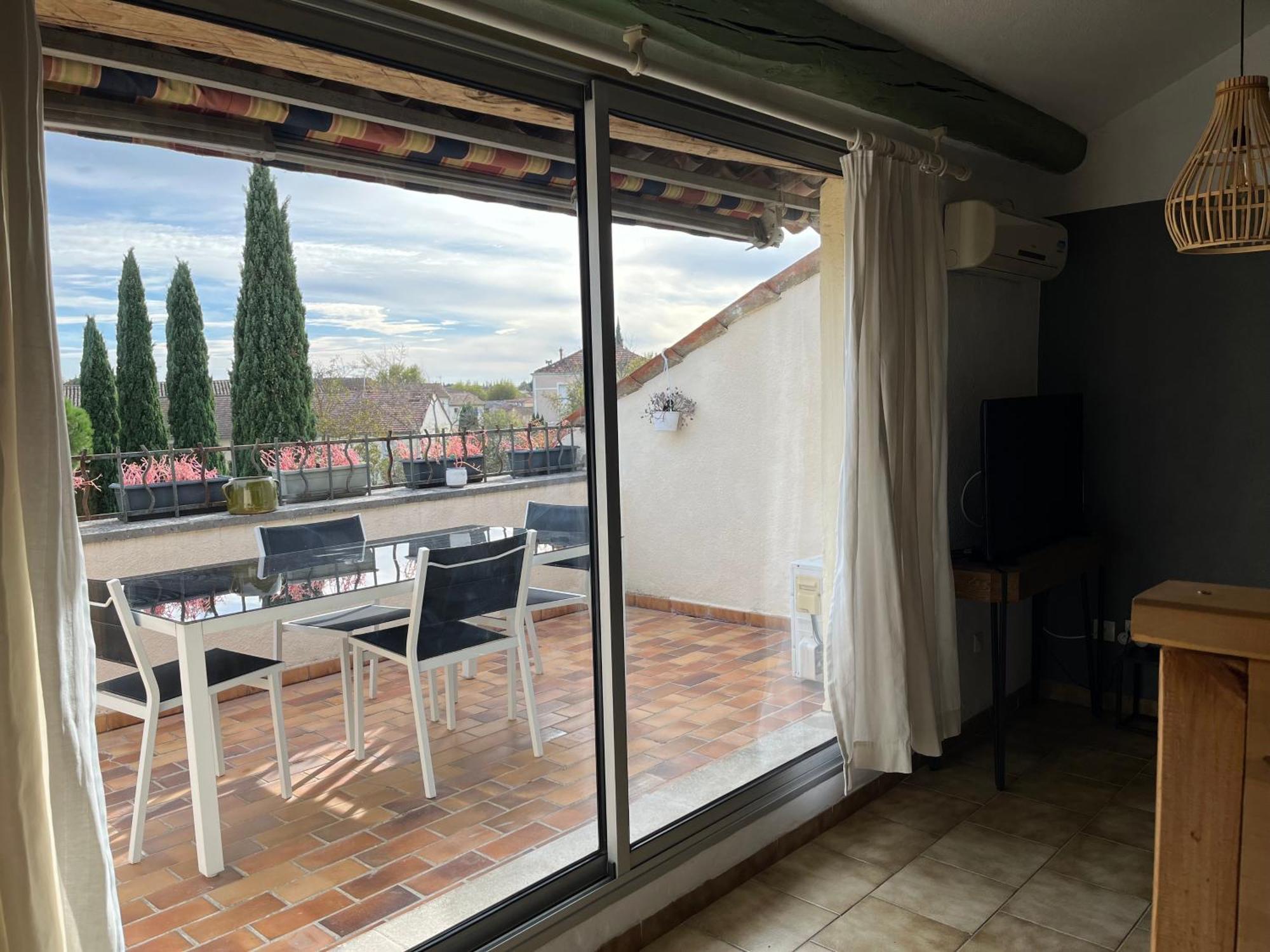 Duplex Lumineux Sur Gde Terrasse, Balneo Double, Parking Prive, Clim, Local Velos Entraigues-sur-la-Sorgue المظهر الخارجي الصورة